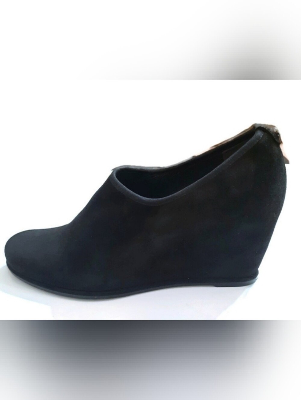 STUART WEITZMAN Hidden Wedge Bootie Stretch Suede Ankle Boot Heeled 9.5 N